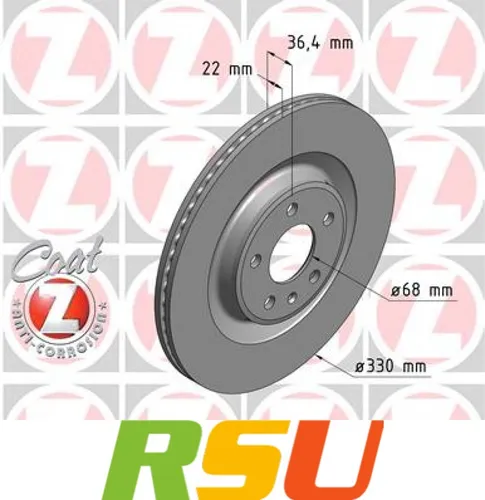 Zimmermann Bremsscheibe COAT Z 100.3358.20 - Bremsscheiben mit COAT-Technologie für verbesserte Korrosionsbeständigkeit und optimale Bremsleistung, ideal für hochwertige Fahrzeuge.