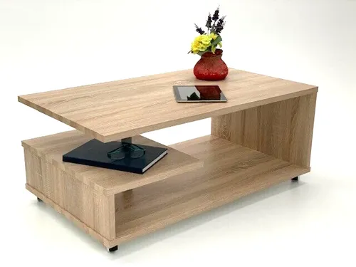 Couchtisch Wohnzimmertisch Beistelltisch Tim 103x57cm Sonoma Eiche Sägerau Neu