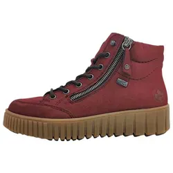 RIEKER Damen Winterboots Gr. 41, bordeaux - Wanderschuhe mit Warmfutter und TEX-Ausstattung, wasserabweisend und atmungsaktiv für optimalen Komfort bei kaltem Wetter.