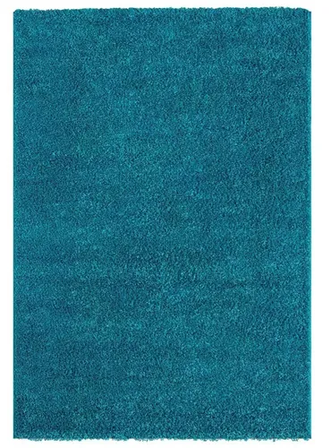 Hochflor Shaggy Teppich Modern - Pflegeleichter Teppich in Türkis - Teppich für Kinder, Erwachsene und Jugendliche mit hochflorigem, pflegeleichtem Design. Ideal für jeden Raum, von Wohnzimmer bis Schlafzimmer, und sorgt für Gemütlichkeit.