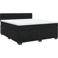 vidaXL Boxspringbett Schwarz 180x200 cm mit Matratze von vidaXL