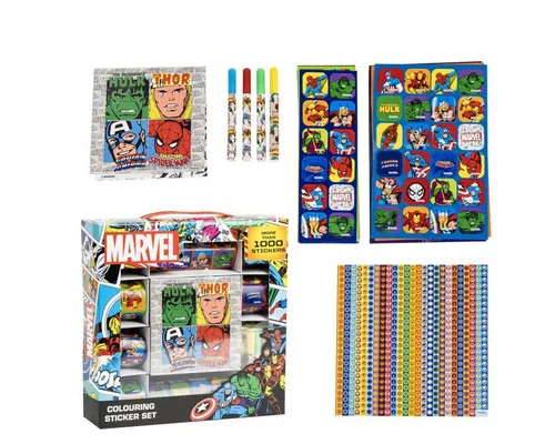 MARVEL Stickerbuch – Sticker Set & Schreibwaren für Schule & Kreativprojekte