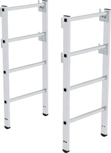 MUNK Teleskopaufsatz mit 2 Sprossen - Sonstiges: Stabile Aluminiumkonstruktion mit gebördelten Sprossen und selbstschließender Sicherheitstür für sicheres Arbeiten und einfaches Handling.