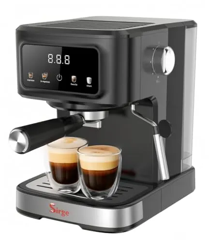 Produktbild Sirge Granbar Kaffeemaschine für Espresso und Cappuccino, italienische Pumpe, 15 bar, 850 W, Supercreme mit Filter Cremapu