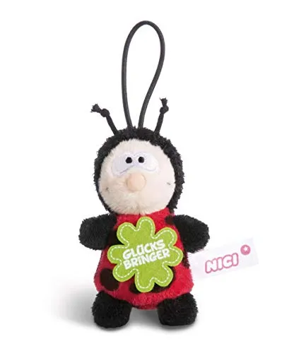 NICI Marienkäfer Glücksbringer 8cm mit Loop, Rot/Schwarz in rot von NICI