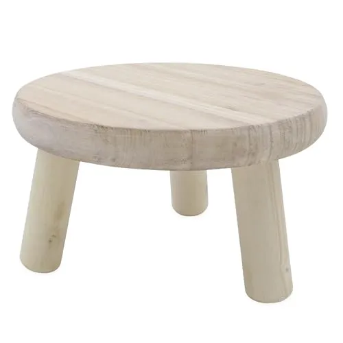 Spetebo Holz Blumenhocker natur mit 3 Beinen in beige von Spetebo