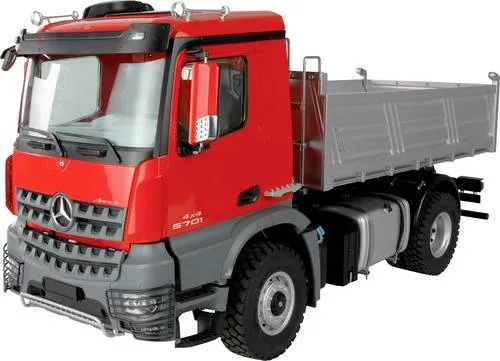 Amewi 22691 Mercedes-Benz Arocs Muldenkipper 4x4 rot 1:14 RC Modell-LKW - RC-Modelle: Lizenzierter Mercedes-Benz Arocs Muldenkipper mit 4x4-Antrieb und realistischem Kippmechanismus für echten Spielspaß.