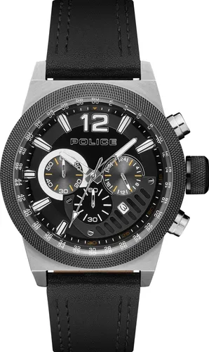 Police Quarzuhr Ladbroke - Armbanduhr für Herren mit markantem 47-mm-Edelstahlgehäuse, Quarzwerk und 30-Minuten-Stoppuhr – ideal für stilbewusste Männer im Alltag und bei sportlichen Herausforderungen.