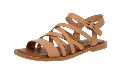 TOMS Leder-Sandalen in Hellbraun, Größe 40 - Wanderschuhe: TOMS Damen Sandalen aus hochwertigem Nubukleder, rutschhemmende Laufsohle und ideal für Sommerabenteuer.