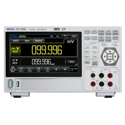 RIGOL DM858E Tischmultimeter - Multimeter mit 5½ bit TRMS, 0,06% Genauigkeit und 80 rdgs/s, ideal für präzise Messungen und mobile Anwendungen dank 7