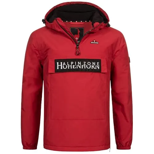 Höhenhorn Allesso Herren Winter Jacke Rot Gr. XL - Funktionsjacke mit wasserabweisendem Material (10.000mm) und atmungsaktivem Fleece-Futter, ideal für kalte Wintertage. Praktische Taschen und seitlicher Reißverschluss für einfachen Zugang.