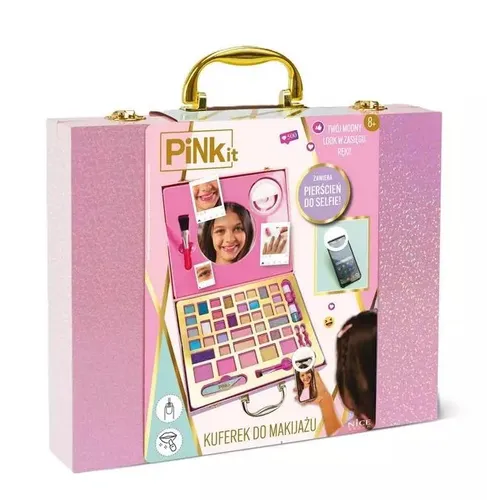 Pink It Kuferek do makijażu z pierścieniem selfie Nice Group 8056779400529