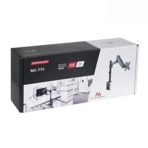 Maclean Gasdruck Monitorhalterung MC-775 für 2 Monitore - Monitor-Halterungen & -Ständer, neigbare Tischklemme für bis zu 32 Zoll Bildschirme, stabil und modern im Design, ideal für ergonomisches Arbeiten.