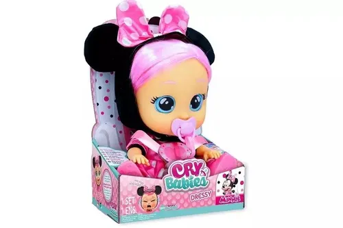 Elegant Minnie 86357 Weinen Puppe (Cry Baby) - Puppen & -Spielsets, interaktive Spielpuppe mit Weineffekt für realistischen Spielspaß, ideal für kreative Rollenspiele.