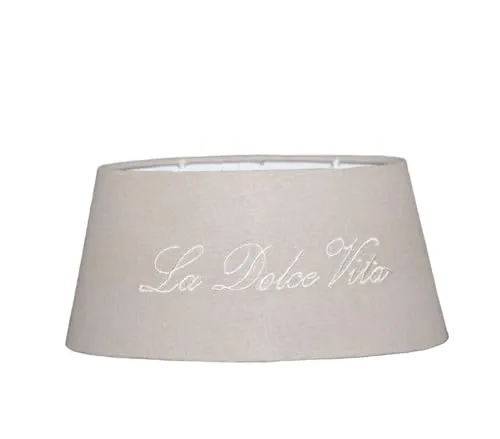 Dirk Davids Lampenschirm Oval La Dolce Vita Grau in grau von Dirk Davids Leuchten
