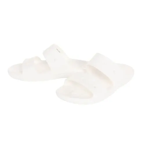 Crocs Classic Sandalen für Unisex Erwachsene, White, 42/43 EU - Bequeme Sandalen für Herren und Damen aus flexiblem Croslite-Material, ideal für hohen Komfort und individuelles Styling mit Jibbitz-Anhängern.