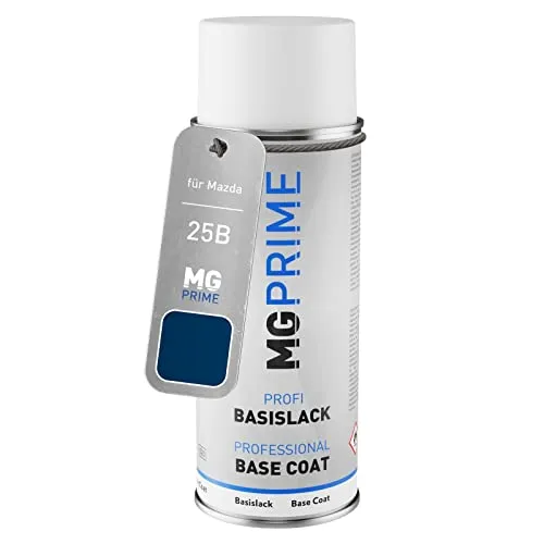 MG PRIME Autolack Spraydose für Mazda 25B Blue Pacific Mica/Pazifikblau Metallic Basislack Sprühdose 400ml