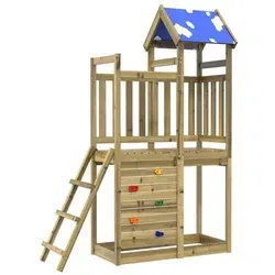 vidaXL Spielturm Braun aus massivem Holz von vidaXL