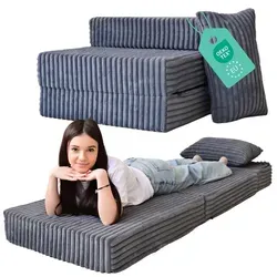 Odolplusz Komfort Gästematratze | Klappmatratze mit Kissen | Faltbare Matratze mit Universalhärtegrad | 70 x 200 x 15 cm , Graphit - Grau