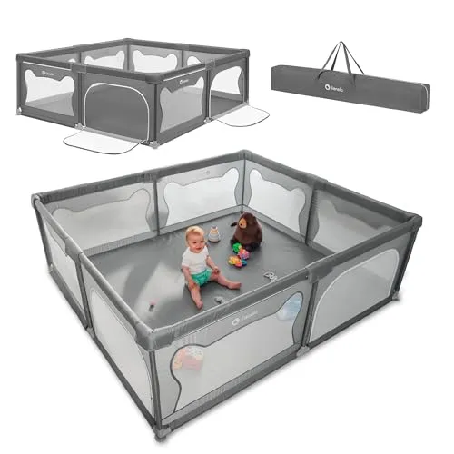 lionelo Laufgitter WILLOW XL in grau von Lionelo