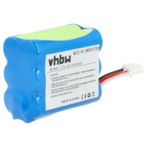 vhbw 1x Akku kompatibel mit iRobot Braava 300, 380, 390, 2000, 380T, 390T, 381 Home Cleaner Heimroboter (1500 mAh, 7,2 V, NiMH)