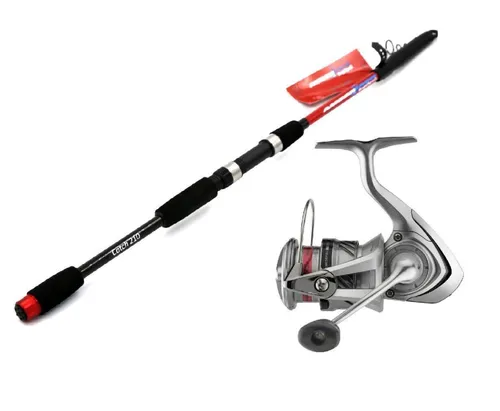 Teleskop Angelset 2,10m / 15-40g Teleskoprute + Spinnrolle Reise Travel Combo