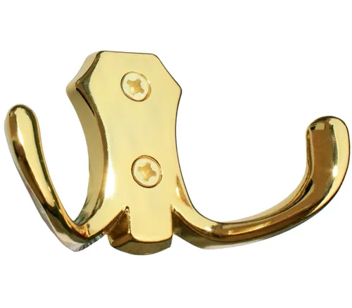 Kleiderhaken Wandhaken Mantelhaken Garderobenhaken Huthaken 47 Messing poliert