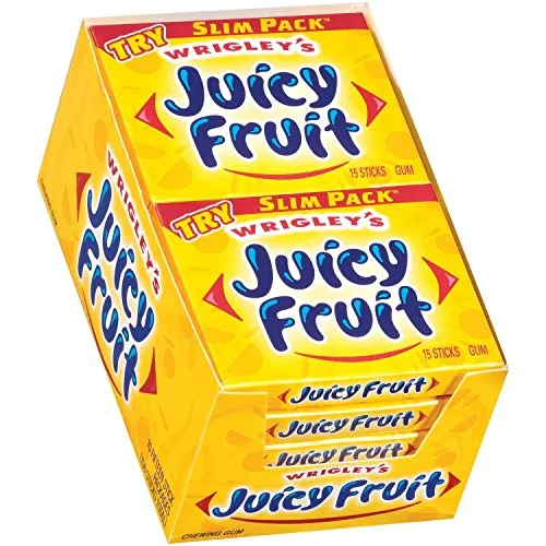 Wrigley's Juicy Fruit Gum 10pk – Fruchtiger Kaugummi-Spaß - Kaugummis mit intensivem Fruchtgeschmack, ideal für frischen Atem und unterwegs.