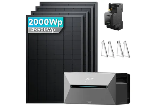 Solarmars® 1800W Balkonkraftwerk mit Speicher und Anker SOLIX Solarbank 2 E1600 pro - Erneuerbare Energie: Hochwertiges Balkonkraftwerk mit 4 Solarmodulen, 1 Anker SOLIX Solarbank und umfassendem Zubehör für maximale Energieeffizienz.