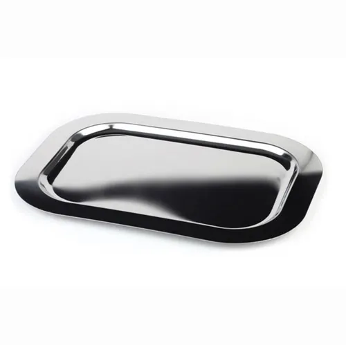 Assheuer und Pott Tablett Edelstahl rechteckig glatter Rand 30x24cm