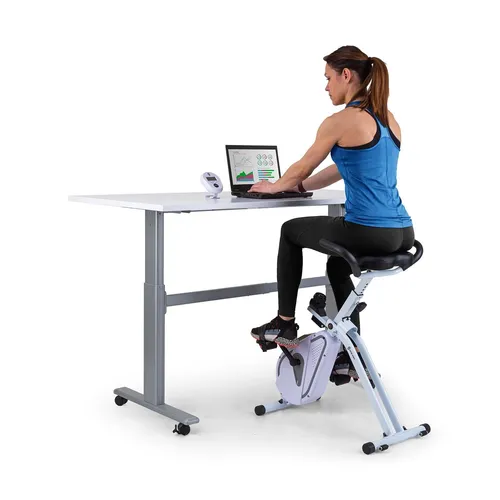 Capital Sports Azura Desk Bike: Klappbarer Heimtrainer für Cardio Fitness - Fahrradergometer mit Tischkonsole, klappbar und platzsparend, ideal für effektives Training im Home Office. Maximales Benutzergewicht: 100 kg.