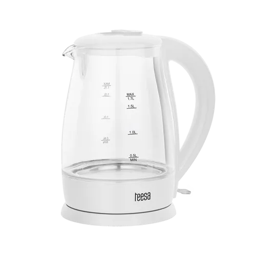Czajnik elektryczny TEESA, szklany, 2000 W, biały, 1,7 L Teesa 5901890057981