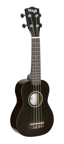 Sopran Ukulele schwarz mit Tasche von Stagg