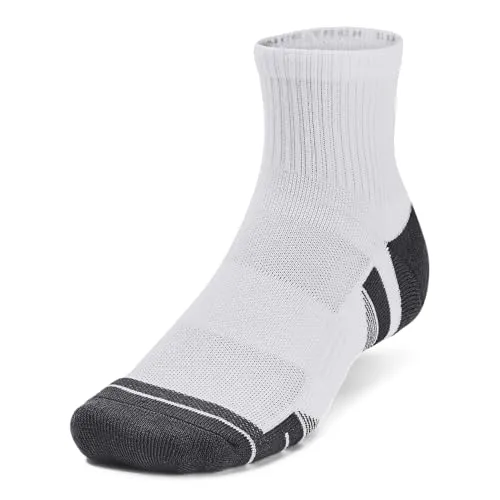 Under Armour Unisex UA Performance Tech 3pk Qtr Socks in weiß von Under Armour