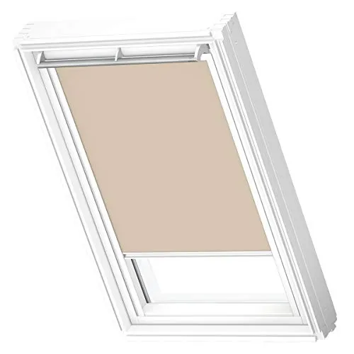 VELUX Original Dachfenster Verdunkelungsrollo MK08, Sandbeige - Seitenzug- & Springrollos mit hochwertigem, wärmereflektierendem Material für optimale Lichtkontrolle. Einfacher Einbau und perfekte Passgenauigkeit für ausgewählte VELUX Dachfenster.