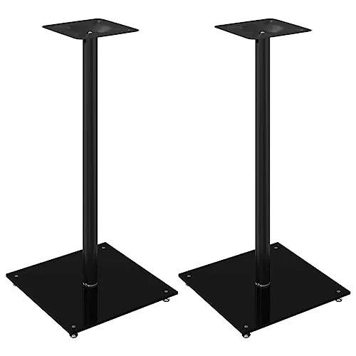 vidaXL Lautsprecher Ständer 2 STK. - Robuste Boxenständer mit Hartglas - Lautsprecherständer mit rutschfesten Füßen für optimalen Halt. Die langlebige Hartglas-Oberfläche und die Aluminiumkonstruktion bieten Stabilität und ein elegantes Design für dein Soundsystem.
