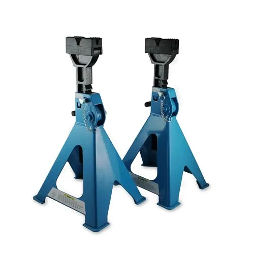 Bituxx 2x Schwerlast LKW Unterstellböcke 6000kg - Werkstatteinrichtung mit variabler Höhe von 41,5 cm bis 61 cm, ideal für sicheres Aufbocken von LKWs und Transportern, belastbar bis 6000kg pro Bock.