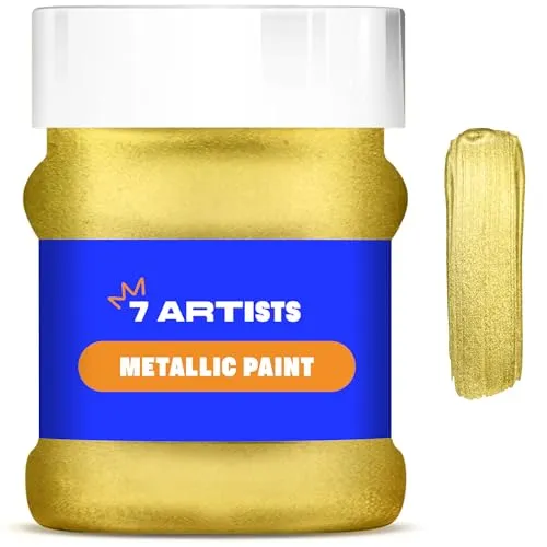 Acrylfarbe Antikgold Metallic 230 ml – Professionelle Gold Acrylfarbe mit Glitzer Effekt für Basteln & Malen | Goldfarbe für Holz, Leinwand, Ton & Stein | Acrylfarben Metallic Einzeln