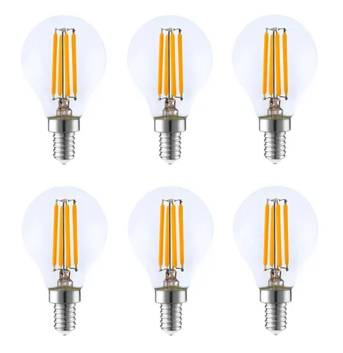 LED Glühlampe Glühbirne Kugel Filament E14 3W 3 Watt 330 Lumen 2700 Kelvin 6 x