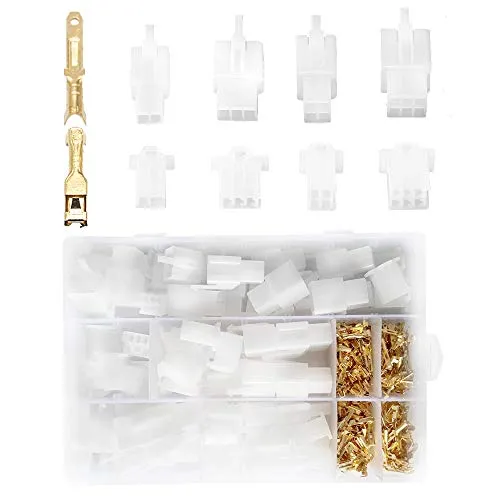 Produktbild YIXISI 380 Stück Flachstecker Gehäuse Set, Flachstecker Kit, Automotive Elektrische Kabelverbinder (2/3/4/6 Pin)