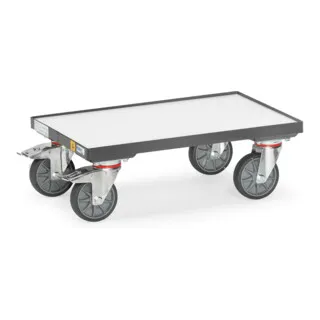 FETRA ESD-Eurokasten-Roller 93581 - Transportroller für Eurokästen, elektrisch leitfähig für sicheren Transport in ESD-Schutzzonen. Hohe Tragkraft von 250 kg und robuste Konstruktion für langlebigen Einsatz.