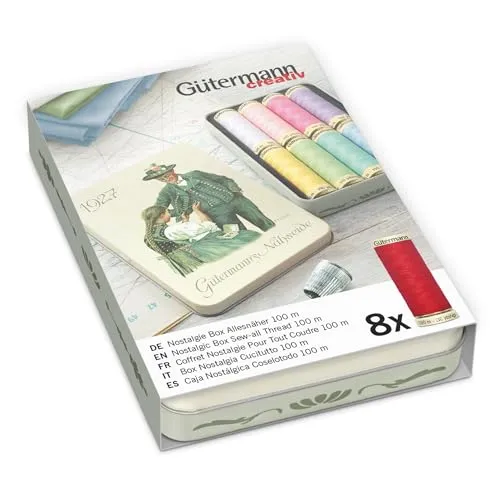 Produktbild Gütermann creativ 640951 Nähfaden-Set, Polyester, pastell, 8 Spulen