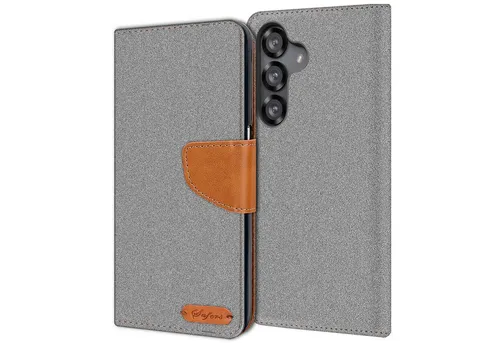 CoolGadget Handyhülle Denim Schutzhülle Flip Case für Samsung Galaxy S25+ 6,7 Zoll, Book Cover Handy Tasche Jeans Hülle für Samsung S25+ Klapphülle