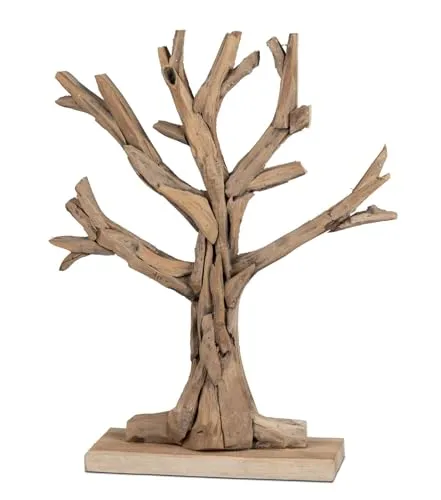formano Teakholz Deko Objekt Baum Design Skulptur 40 cm - Handgefertigte Deko-Skulptur aus massivem Teakholz, die mit ihrer einzigartigen Maserung und organischen Form stilvolle Akzente setzt. Ideal für Wohnzimmer, Büro oder als besonderes Geschenk.