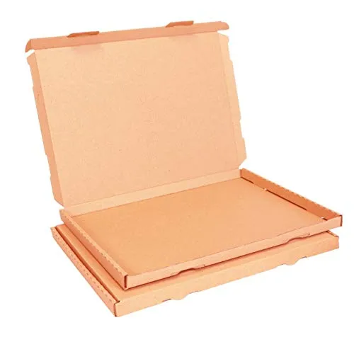 smiley pack 10x Großbriefkartons 350 x 250 x 20 mm braun DIN A4 B4 stabiler Versandkarton Postkarton Faltschachtel für Warensendung, Büchersendung und Großbrief mit Steckverschluss (10 Stück)