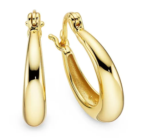 Bruno Banani Paar Creolen Schmuck Geschenk Klappcreole Silber gelbgoldfarben vergoldet