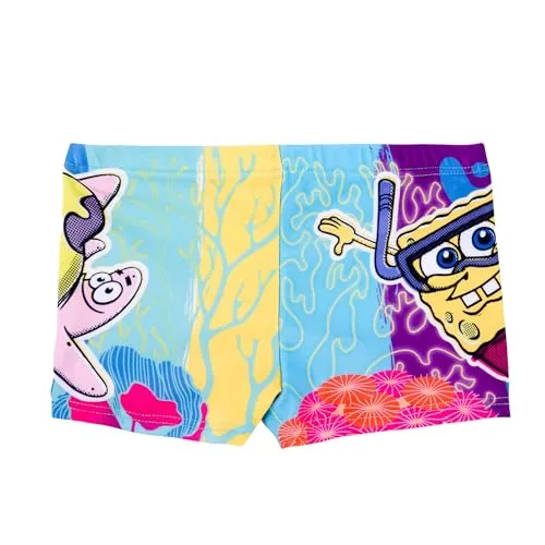 United Labels Spongebob Schwammkopf Badehose für Jungen, Bunt, 110-116, Badeshorts Kinder, Schwimmhose