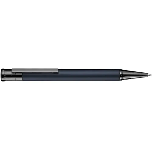 Otto Hutt Design 04 Kugelschreiber in Blau Matt aus Metall hergestellt, Länge: 13.3cm, Durchmesser 10.8mm, Gewicht 42.1gr., 001-11626