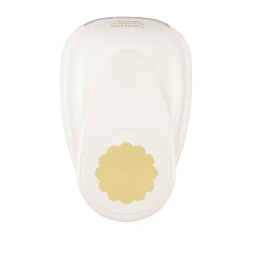 Vaessen Creative Motivstanzer Kreis - Ø 2-5 cm - Stanzer für Bastelpapier, Tonpapier, Scrapbookpapier oder Decoupagepapier, Weiß/Rosa