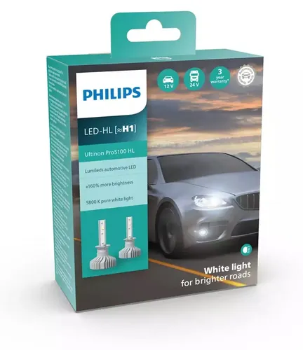 Philips H1 12V/24V P14,5s Ultinon Pro5100 HL LED 5800K NOECE 2 Stück PH 11258U5100X2